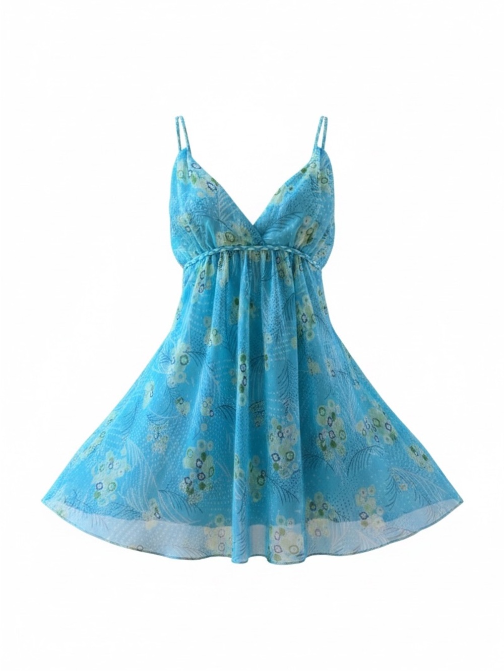Oscar de la Renta Pink Label Turquoise Floral Dress